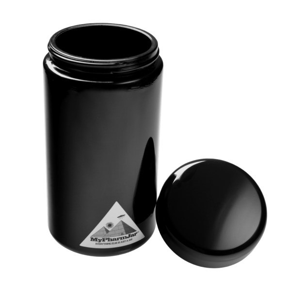 uv glass jar - smell proof jars - MyPharmJar 500ml stash curing jar